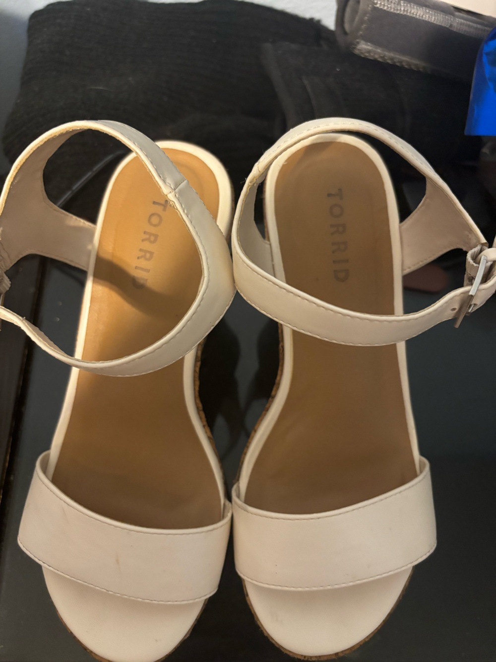 torrid Cream Strappy Ankle Sandals